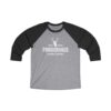Powderhaus Brewing Logo Unisex Tri-Blend ¾ Sleeve Raglan Baseball T Shirt - Image 2