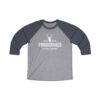 Powderhaus Brewing Logo Unisex Tri-Blend ¾ Sleeve Raglan Baseball T Shirt - Image 3