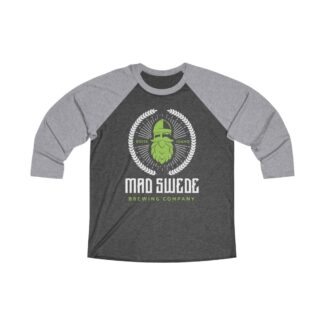 Mad Swede Brewing Tri-Blend ¾ Sleeve Raglan Baseball T Shirt