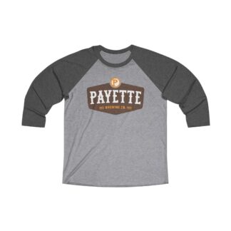 Payette Brewing Logo Unisex Tri-Blend ¾ Sleeve Raglan Baseball T Shirt