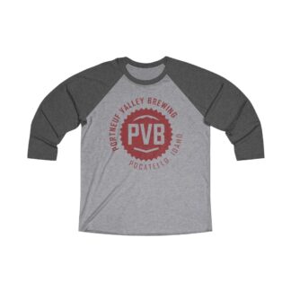 Portneuf Valley Brewing Unisex Tri-Blend ¾ Sleeve Raglan Baseball T Shirt
